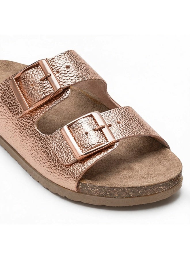 سليبر نسائى طبي بحزامين قابلين للتعديل – نعل بصمه مريح وداعم لقوس القدم مع قاعدة مانعة للانزلاق تصميم عصري للاستخدام اليومي والصيف - Image 5