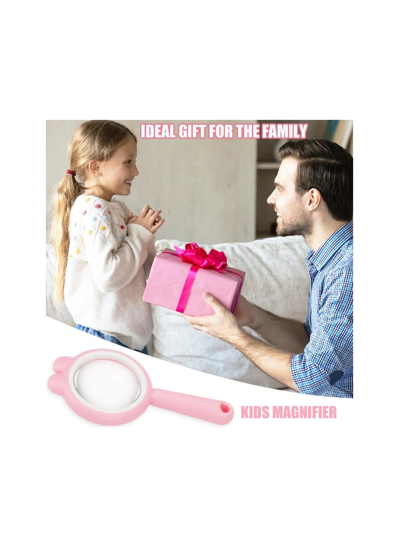 Generic - 1PCS Kids Magnifying Glass 4X Handheld Reading Magnifiers Child Magnifying Lens Learning Tool for Explorations Reading Science Experiments Hobbies - Image 1