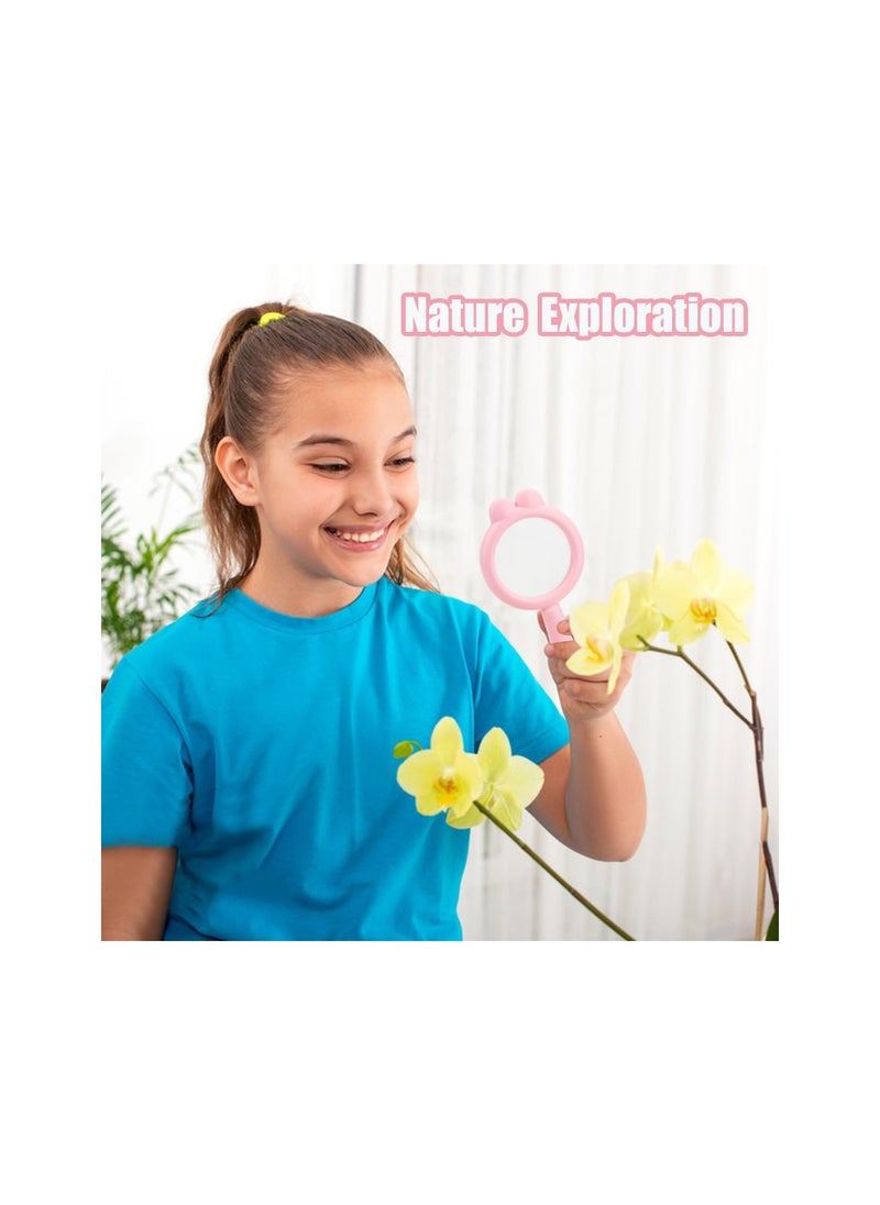 Generic - 1PCS Kids Magnifying Glass 4X Handheld Reading Magnifiers Child Magnifying Lens Learning Tool for Explorations Reading Science Experiments Hobbies - Image 1
