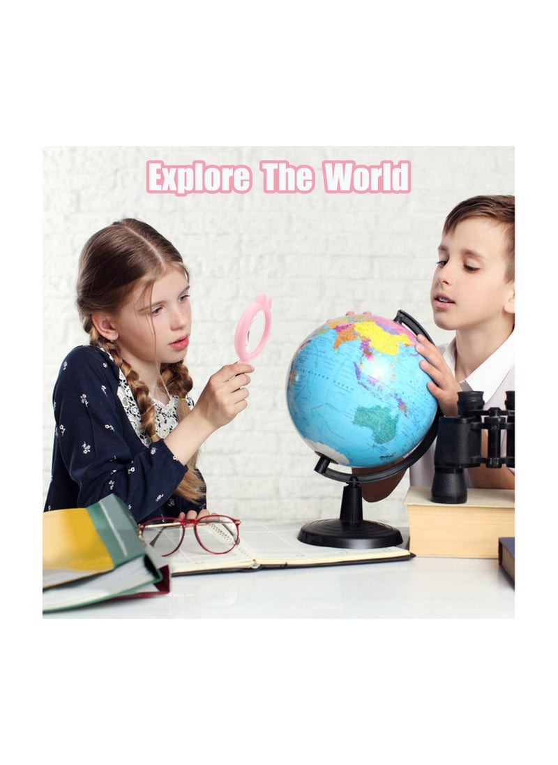 Generic - 1PCS Kids Magnifying Glass 4X Handheld Reading Magnifiers Child Magnifying Lens Learning Tool for Explorations Reading Science Experiments Hobbies - Image 1