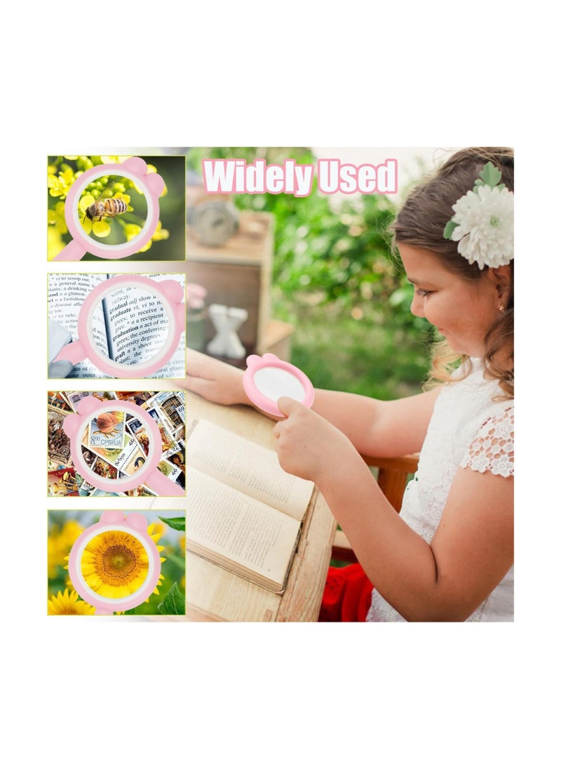 Generic - 1PCS Kids Magnifying Glass 4X Handheld Reading Magnifiers Child Magnifying Lens Learning Tool for Explorations Reading Science Experiments Hobbies - Image 1