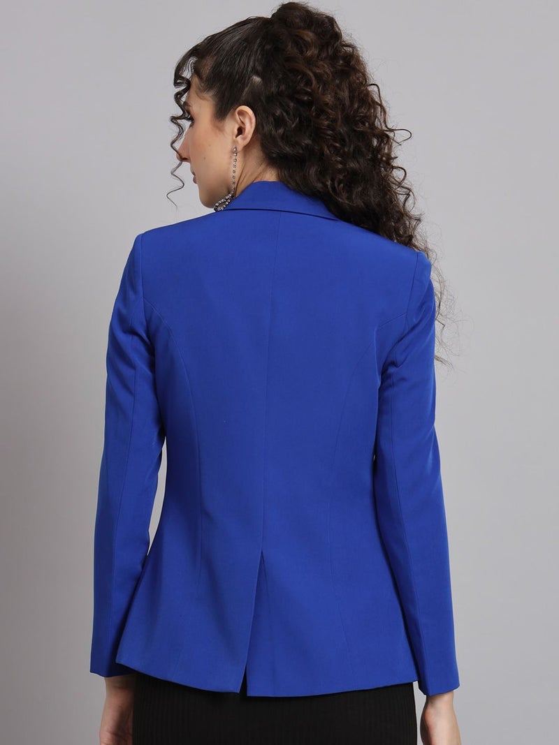 Powersutra Notch Collar Blazer - Ink Blue for Women - Image 4