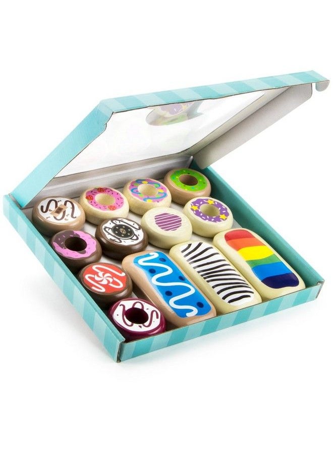Imagination Generation Baker'S Dozen Wooden Donuts 13 Assorted Colorful Wood Eats! Pastries  - Image 4
