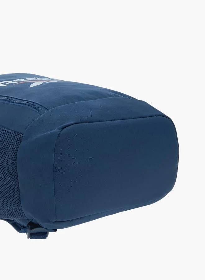 Reebok Logo Print Backpack With Adjustable Shoulder Straps And Pencil Pouch