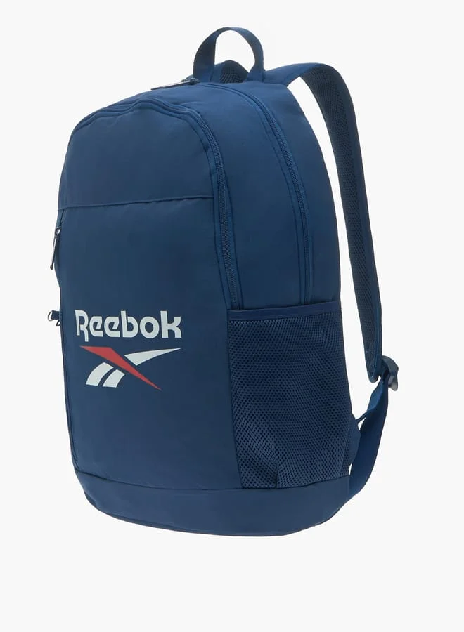 Reebok Logo Print Backpack With Adjustable Shoulder Straps And Pencil Pouch