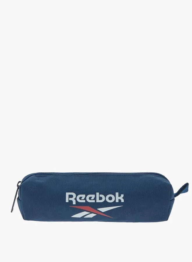Reebok Logo Print Backpack With Adjustable Shoulder Straps And Pencil Pouch
