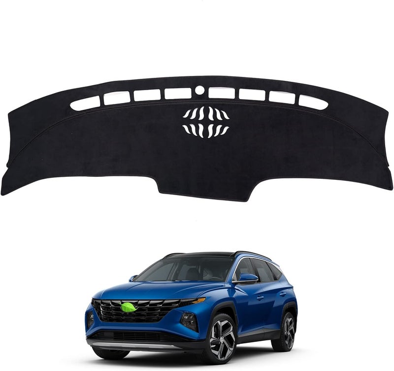 Autorder Long use oriented quality Custom Fit for Dashboard Cover Hyundai Tucson 2022 2023 NX4 Accessories Flannel Nonslip Dash Mat Protector Black(Only Fit 10.25 inch Digital Cluster,not fit 4.2 inch) Stackable design - Image 1