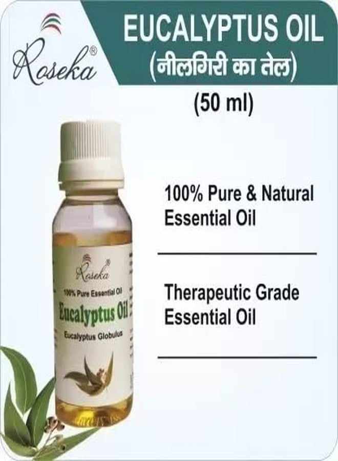 Roseka Natural Eucalyptus Essential Oil For Hair Relieves Cold Acne & Joint Pains (100 ml) - Image 3