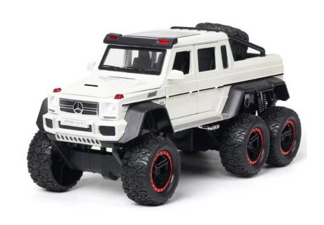DEXO 1:22 مرسيدس-بنز G63 AMG 6×6 بيك أب نموذج مصبوب – سيارة لعبة معدنية قابلة للسحب مع صوت وأضواء - Image 1