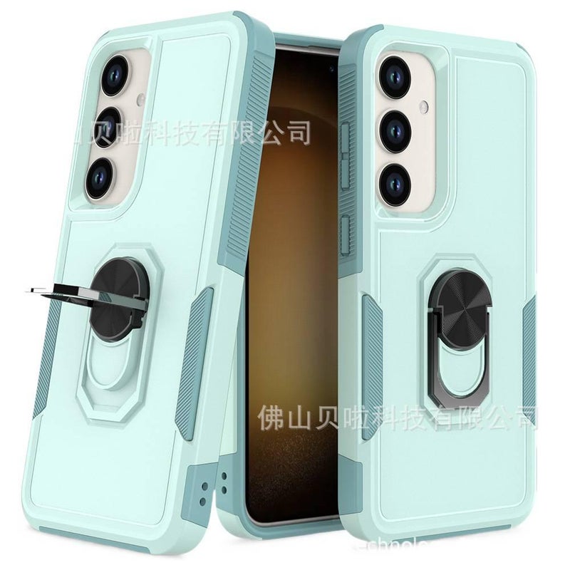 غطاء واقي، TPU حامل حلقة اثنان في واحد، أخضر، مقاوم للصدمات لـ Samsung S25 Ultra / Samsung S25 من مادة TPU باللون الأخضر للتنقل اليومي سهل التخزين للاستخدام الخارجي - Image 5