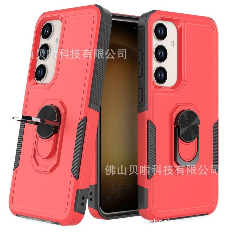 غطاء واقي، TPU حامل حلقة اثنان في واحد، أخضر، مقاوم للصدمات لـ Samsung S25 Ultra / Samsung S25 من مادة TPU باللون الأخضر للتنقل اليومي سهل التخزين للاستخدام الخارجي - Image 2