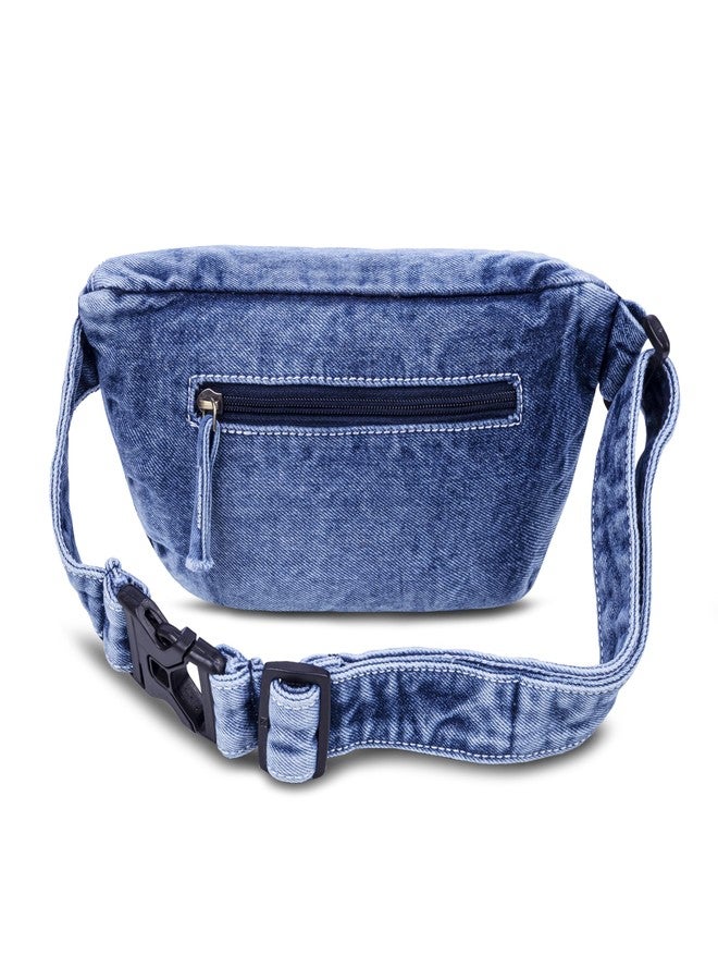 ZAINTO® Premium Denim Fanny Pack | Upcycled Waist Bag for Men & Women | Adjustable Slim Chest Bag | Eco-Friendly Lightweight Jeans Waist Pouch (Style 1) - Image 5