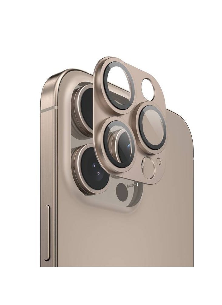 Generic - Camera Lens Protector for iPhone 16 Pro/Pro Max, Nano Absorption, Anti Scratch, Anti Fingerprint, High Transparency - Desert Titanium - Image 1