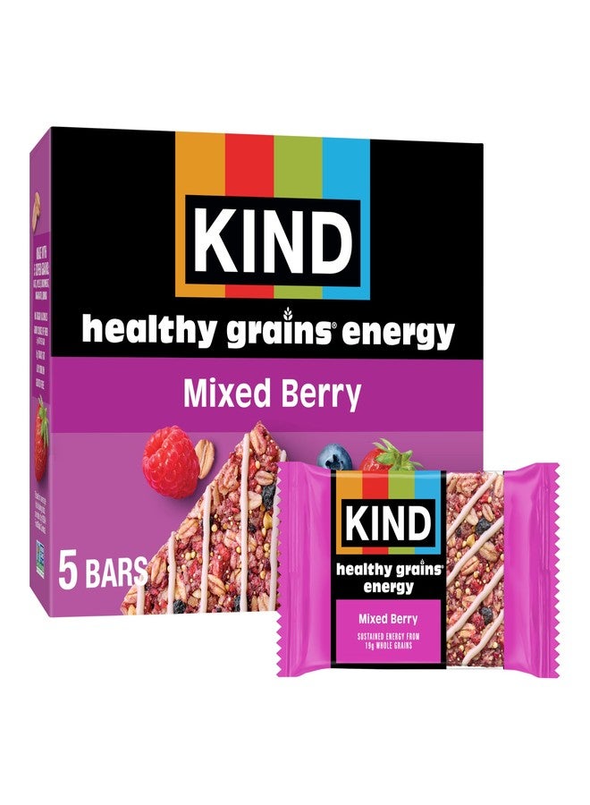 KIND Healthy Grains Energy Bars, Mixed Berry, Gluten Free, Healthy Snacks, 19g Whole Grains, 5 Count - Image 1