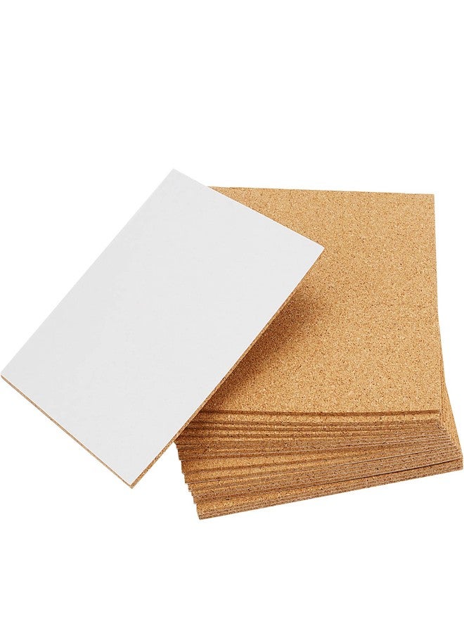 MUKLEI 36 Pcs 6 x 6 Inch Self Adhesive Cork Sheets, Sticky Back Sheets Square Cork Backing for Tiles, Coasters and DIY Crafts - Image 1
