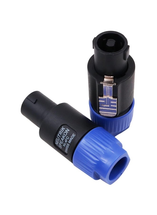 2PCS NL4FC Speaker Cables Plugs Waterproof Speakon Connector Speakon To Jack Cable