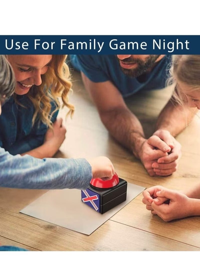 XiuWoo 4 Pcs Party Game Buzzer Toy Quiz Answer Buzzers With Light and Alarm Sound For Party Contest Prop Kids Adult Classroom Family Reunion Trip Gift - Image 3