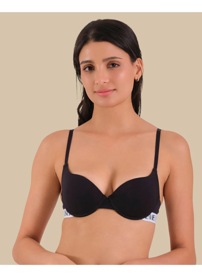 Isla & Evie Isla & Evie Black T-Shirt Pushup Bra