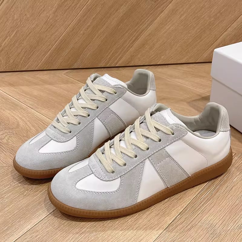 In-Stock Foreign Trade Pure Original Flat Round-Toe Color-Blocking Fashion Versatile Unisex Comfortable Non-Slip High Version German Training Shoes - Image 2