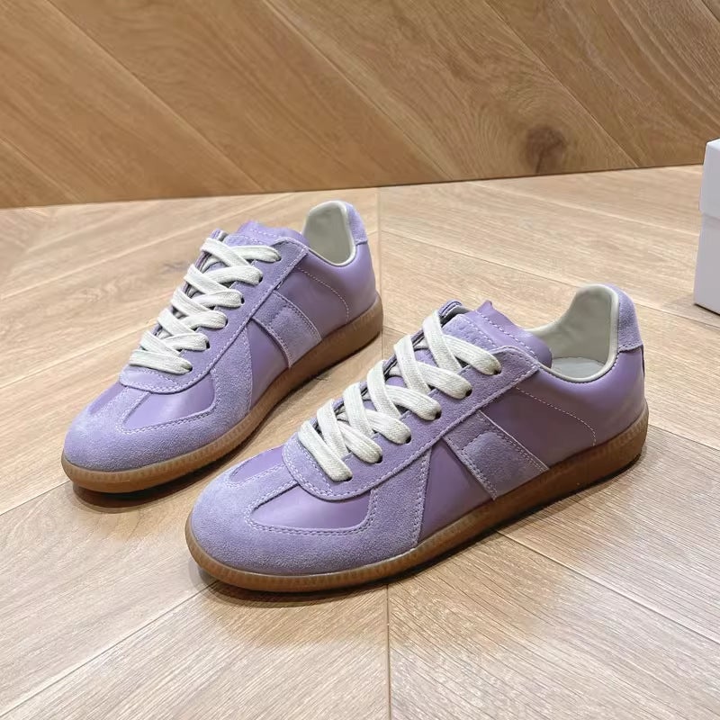 In-Stock Foreign Trade Pure Original Flat Round-Toe Color-Blocking Fashion Versatile Unisex Comfortable Non-Slip High Version German Training Shoes - Image 3