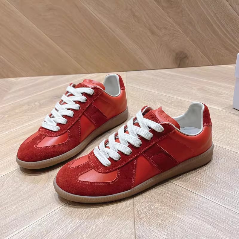 In-Stock Foreign Trade Pure Original Flat Round-Toe Color-Blocking Fashion Versatile Unisex Comfortable Non-Slip High Version German Training Shoes - Image 4