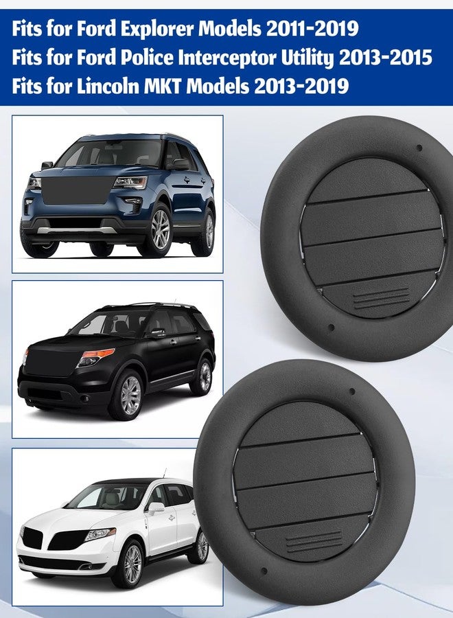 ANODZU BB5Z-19893-CA Headliner Rear Ceiling AC Air Vent Louver Fit for Ford Explorer 2011-2019, for Police Interceptor Utility 2013-2015 Fit for Lincoln MKT 2013-2019, Black 2 Pack - Image 2