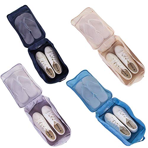 JJ POWER Travel Shoe Bags, Foldable Waterproof Shoe Puches Organizer-Double Layer (Multi-colored4) - Image 1