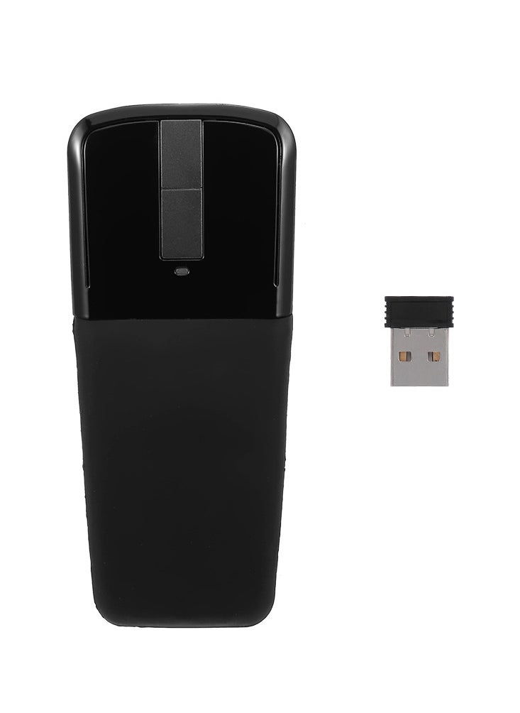 2.4G Wireless Mouse with USB Arc Mouse with Touch Function Folding Optical Mice with USB Receiver Bending Mouse