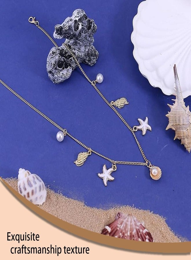 Aeenioy Shell Necklace for Women, Beach Jewellery with Starfish and Seashell Pendants, Boho Stylish Chains for Women, Aesthetic Gifts for Girls, Gold Layered Necklace for Daily and Special Occasions - Image 5
