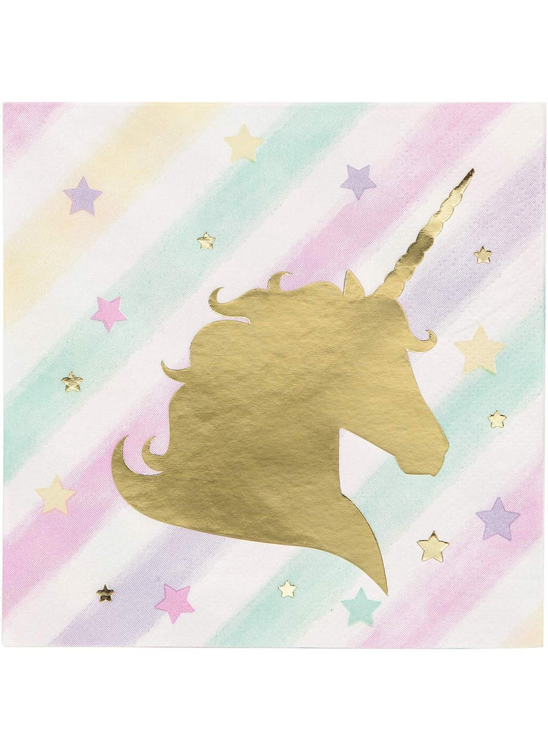 CREATIVE CONVERTING Creative Converting Unicorn Sparkle Birthday Party Supplies  5x5  Multicolor 