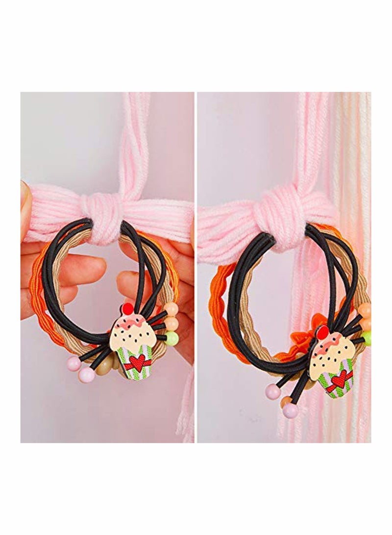 Excefore Hair Clips Holder, Yarn Tassels Hair Bows Storage, Face Headband Organizer, Theme Party Decorations, Wall Hanging Home Decor for Girls Room, Unicorn Shy Face Design - Image 4