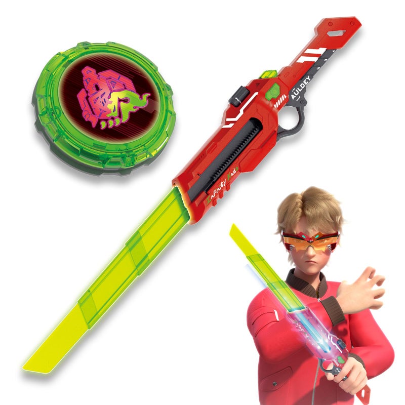 INFINITY NADO Spinning top Toy for Kids Glowing battling top Toy with Telescopic Sword Launcher battling top for Kids Boys Girls 5 6 7 8 9 10 11 12 Years Old and up Blazing War Bear - Image 3