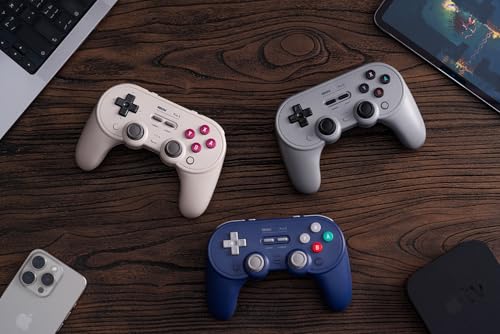 8BitDo Pro 3 Bluetooth Controller for Switch/Switch 2 – TMR Joysticks, Swappable ABXY Buttons, Pro Back Buttons, Charging Dock, Hall Effect Triggers, for Windows, Apple, SteamOS, Android - G Classic - Image 5
