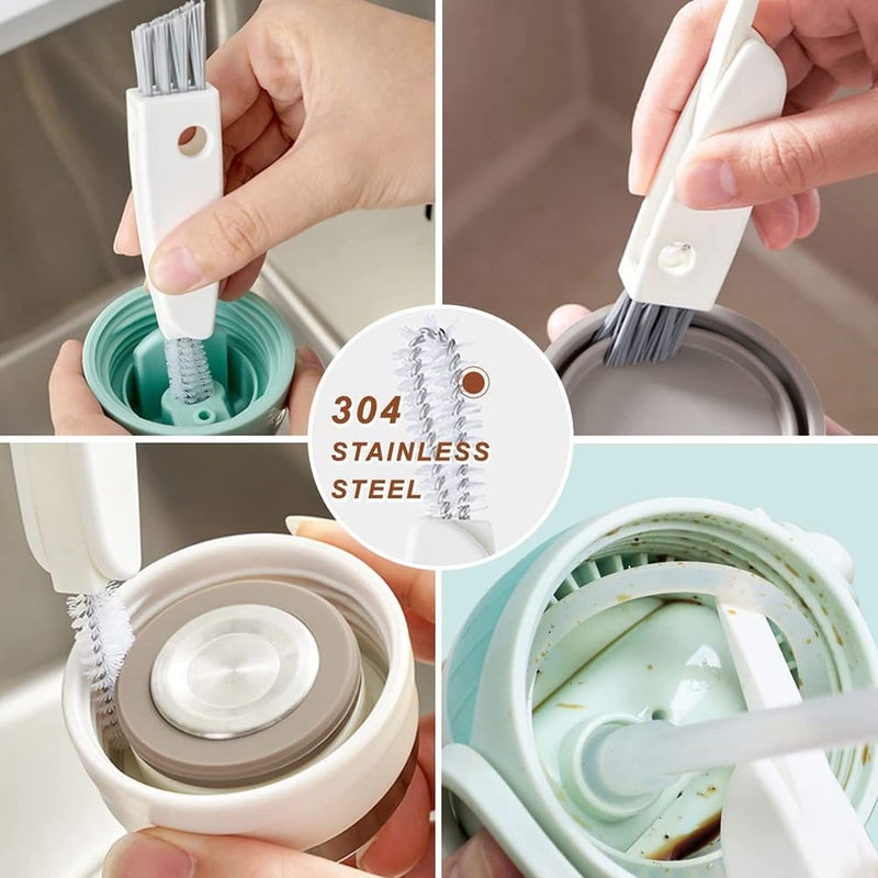 Sulfar Bottle Cleaning Brush Set, Long Handle Silicone Cleaner Brushes, Thermos Lid Cup Brush, Drinking Straw Brush for Cleaning Baby Bottles, Narrow Neck Bottle, Sport Water Bottle 3pcs - Image 5