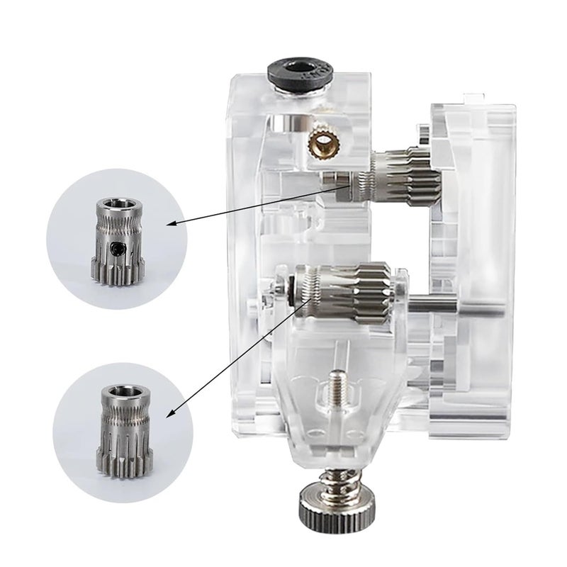 Hardened Dual Drive Gears Kit 3 1 Speed Rate For Ender 3 CR10 MK8 3D Printers 1 Set - Image 3