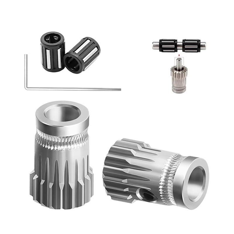 Hardened Dual Drive Gears Kit 3 1 Speed Rate For Ender 3 CR10 MK8 3D Printers 1 Set - Image 2