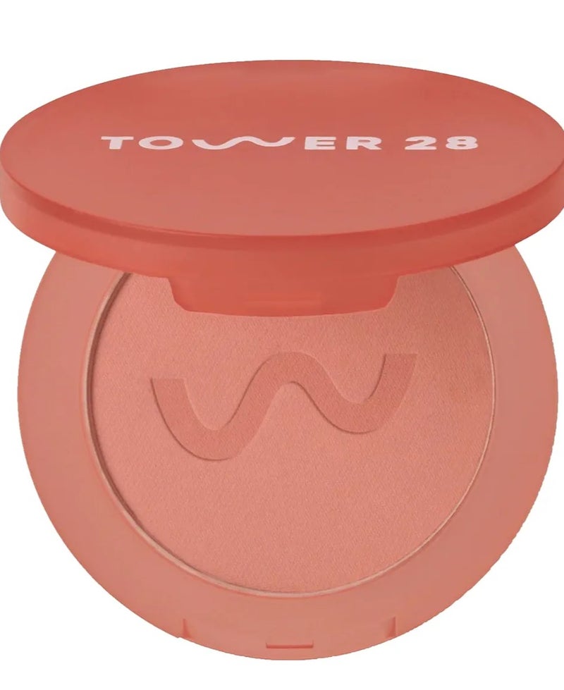 Tower 28 Jet Set Matte Blush Powder - Long Beach Iced Tea - Image 1