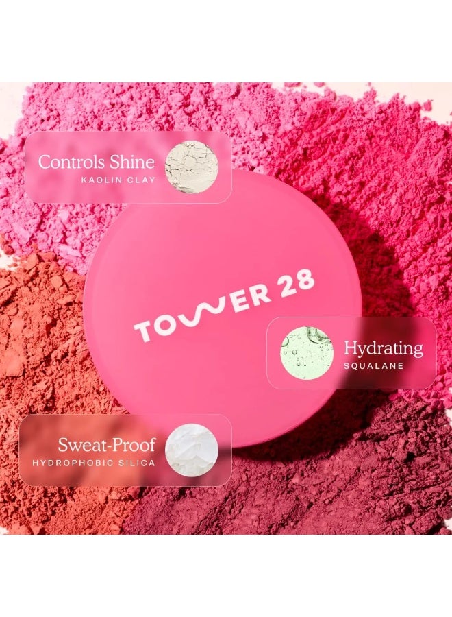 Tower 28 Jet Set Matte Blush Powder - Long Beach Iced Tea - Image 4