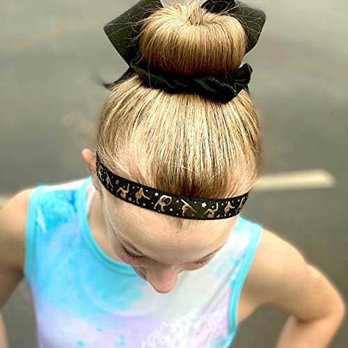 FROG SAC 4 Gymnastics Headbands for Girls, Adjustable No Slip Stretch Elastic Sport Head Band for Kids, Thin Fabric Hair Accessories - Image 2