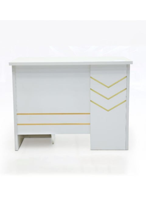 Exclusive Collection of Ultra-Modern Wooden Executive Desks with Locker Drawers – White, 100cm