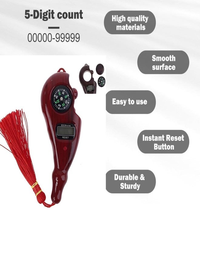 Tusmad Plastic Beads Portable Rotating Digital Finger Counter for Pooja, naam jap Counter Meditation Prayer Japa Mala,LCD,Buddha Beads Digital Finger Relaxation,Active Fingers Multicolor - Image 4