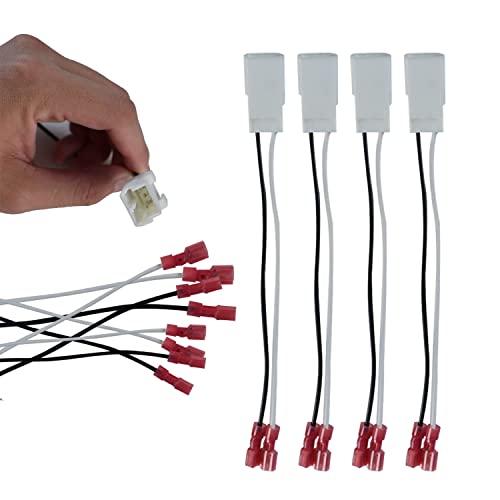 VKVXCLON 72-6514 Speaker Adapter Wire Harness Compatible with Dodge Chrysler Town & Country Dakota Ram Wrangler Car Front and Rear Door Speaker Wiring Harness Speaker Connector (4Pcs) - Image 5