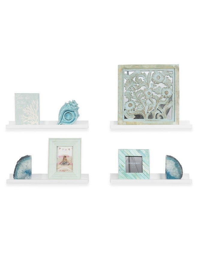 Wallniture Denver Wall Mounted Floating Shelves for Nursery Decor - Kid’s Room Bookshelf Display - Picture Ledge 17 Inch Set of 4 (White) - Image 5