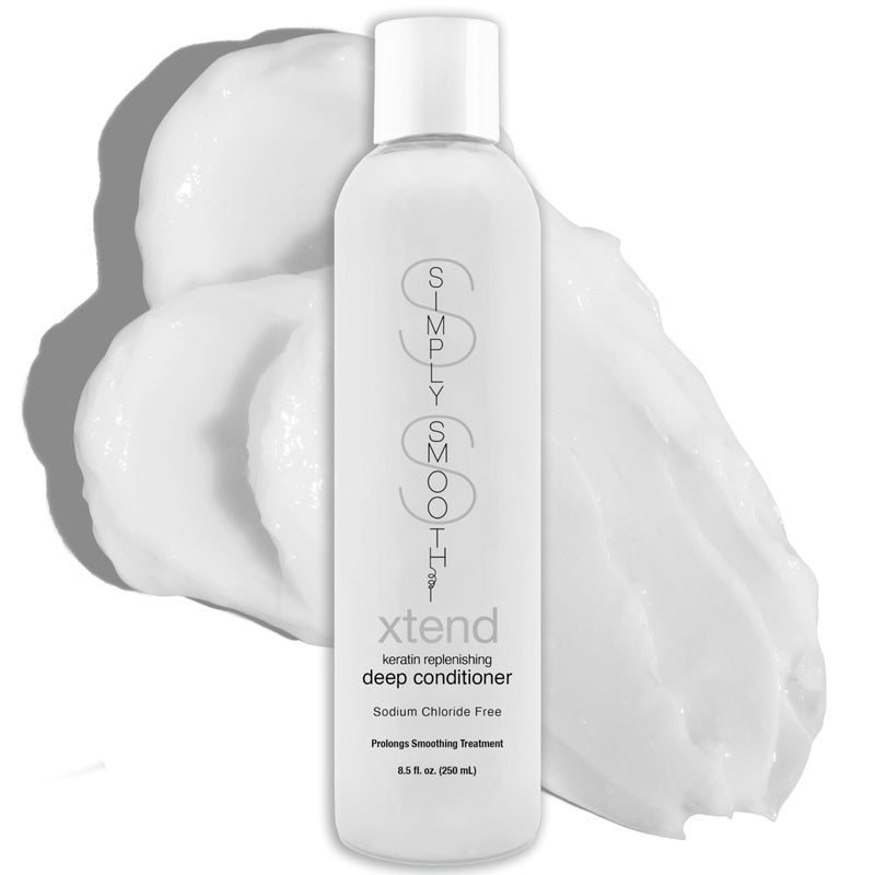 SIMPLY SMOOTH Xtend Keratin Deep Conditioner â€“ Lightweight Hydrating Hair Mask for Dry, Damaged, Color-Treated, Curly, and Keratin-Treated Hair â€“ Frizz Control, Repair, Softness, Shine, 8.5 oz - Image 1