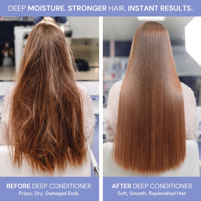 SIMPLY SMOOTH Xtend Keratin Deep Conditioner â€“ Lightweight Hydrating Hair Mask for Dry, Damaged, Color-Treated, Curly, and Keratin-Treated Hair â€“ Frizz Control, Repair, Softness, Shine, 8.5 oz - Image 5