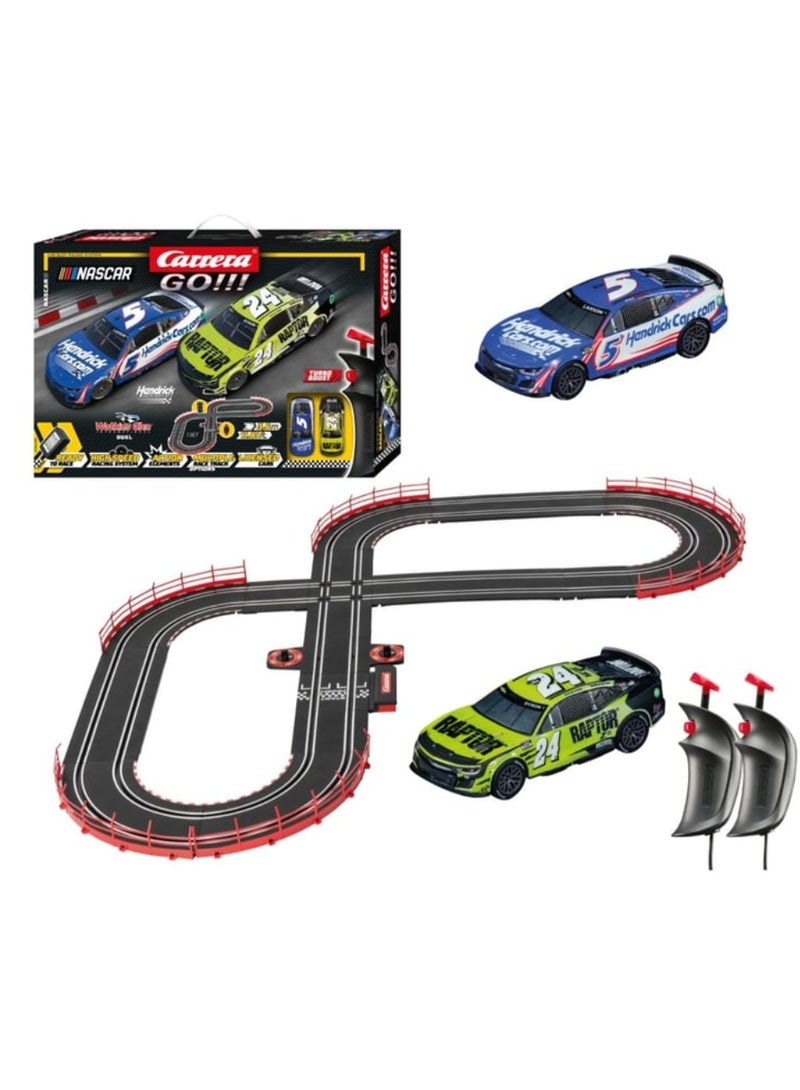 Carrera GO! NASCAR Watkins Glen Duel Slot Car Racing Set, 3.6 m Track - Image 1