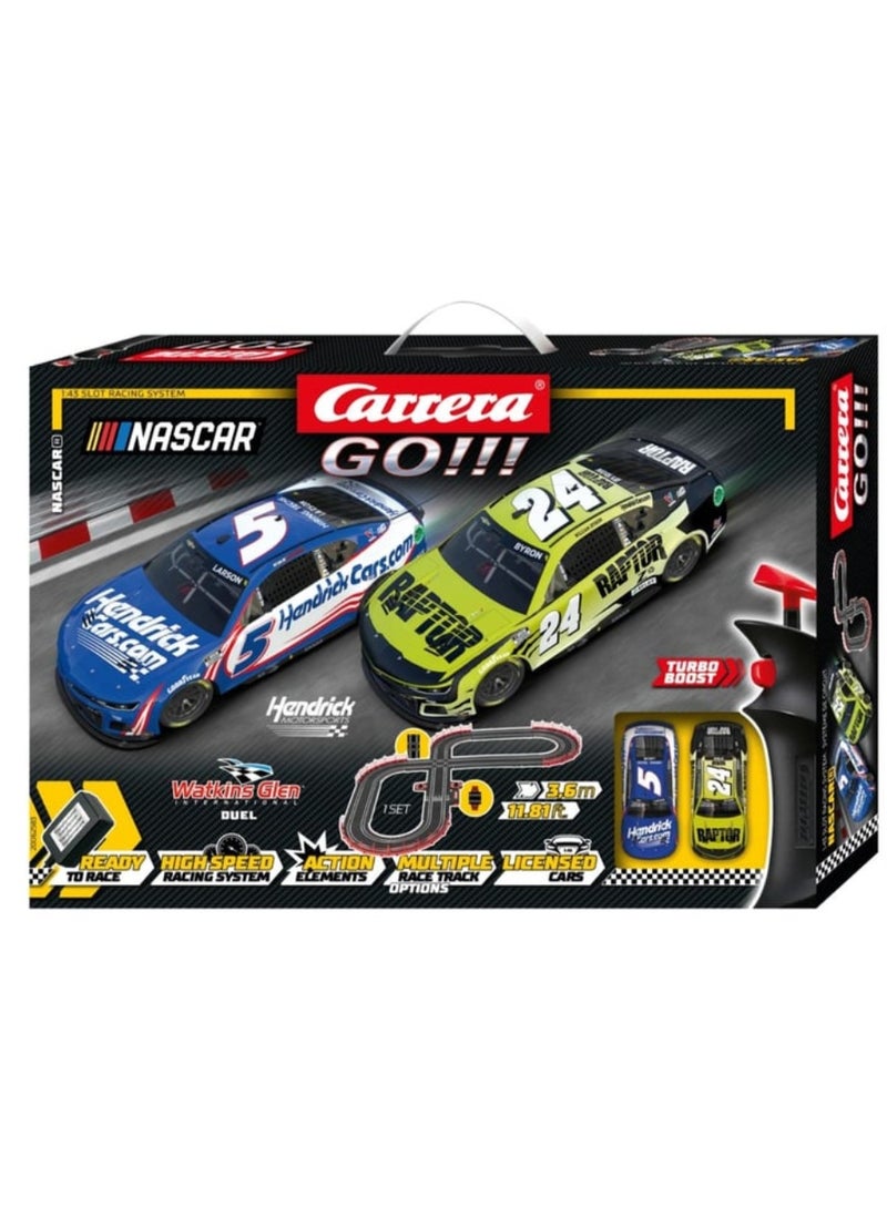 Carrera GO! NASCAR Watkins Glen Duel Slot Car Racing Set, 3.6 m Track - Image 2