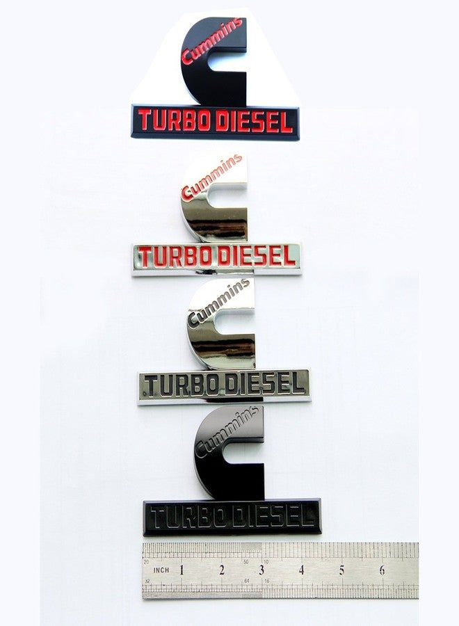 Yoaoo 2Pack Compatible with Cummins Turbo Emblem Badge High Output 2500 3500 Emblem Glossy Chrome 4.5" by 2.9" inches - Image 5
