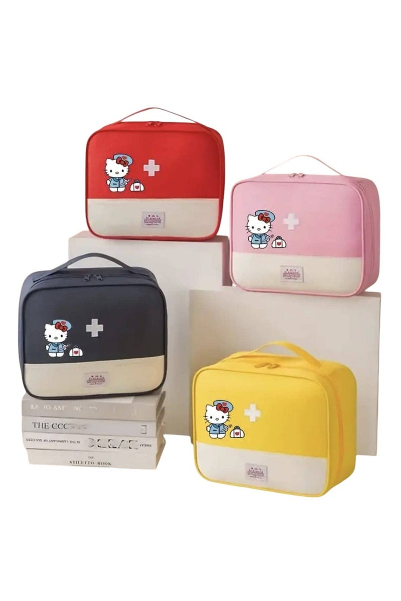 Hello Kitty Empty First Aid Kit, First Aid Kit, Travel Medicine Bag, Medical Supplies Organizer Bag, Portable Kit for Travel, Car, Home, Camping, Office, Hiking, Outdoors - Image 3