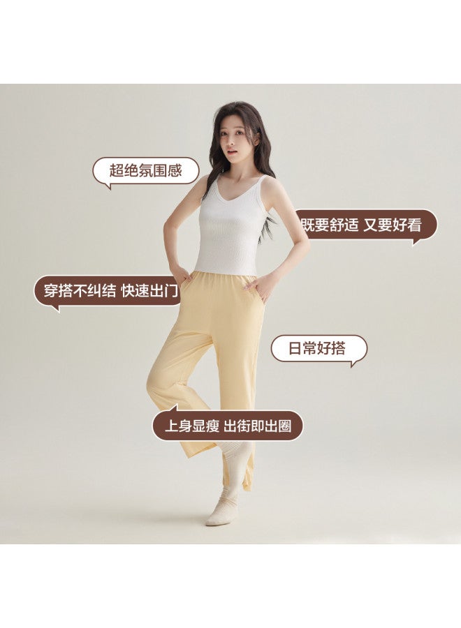 Red Bean V-Neck Vertical Stripe Camisole, Women'S Back, Versatile Sleeveless Top, Can Be Worn As Outerwear Or Layered, Ladies' Tank Top - Image 4